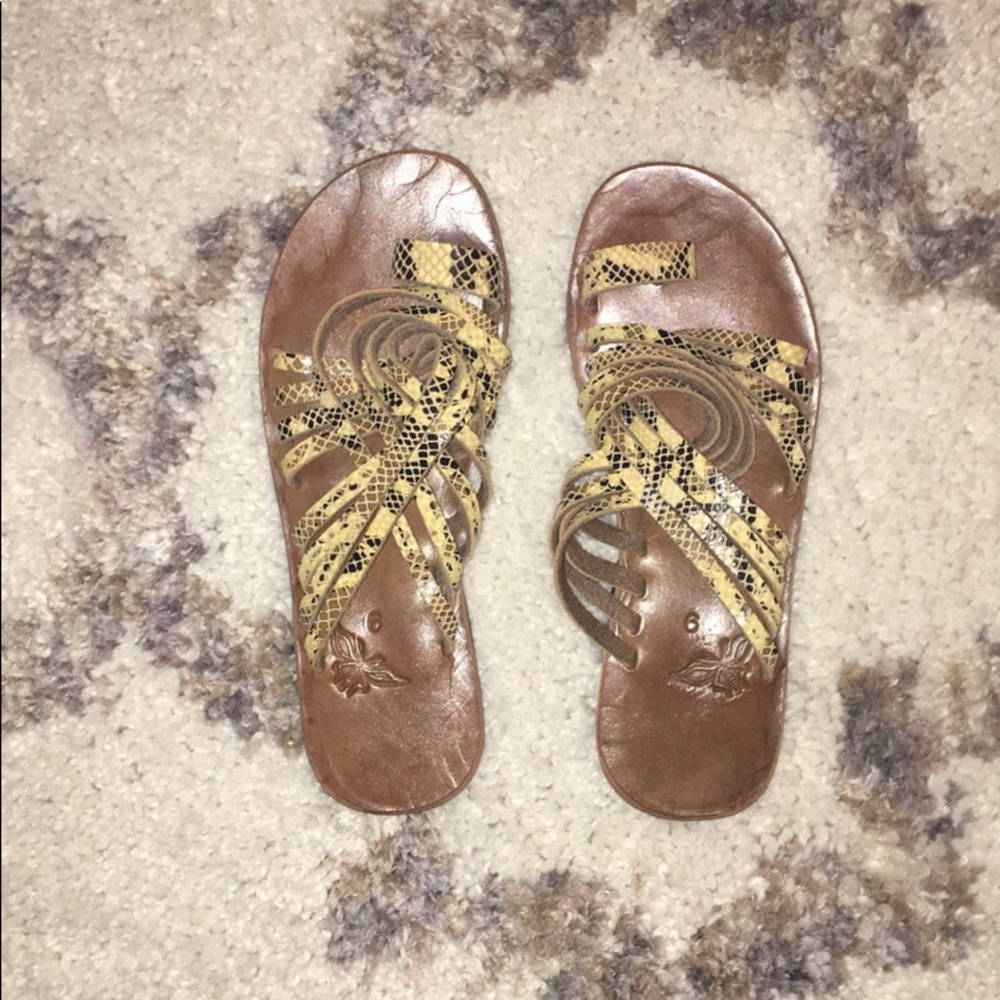 Snake print sandals